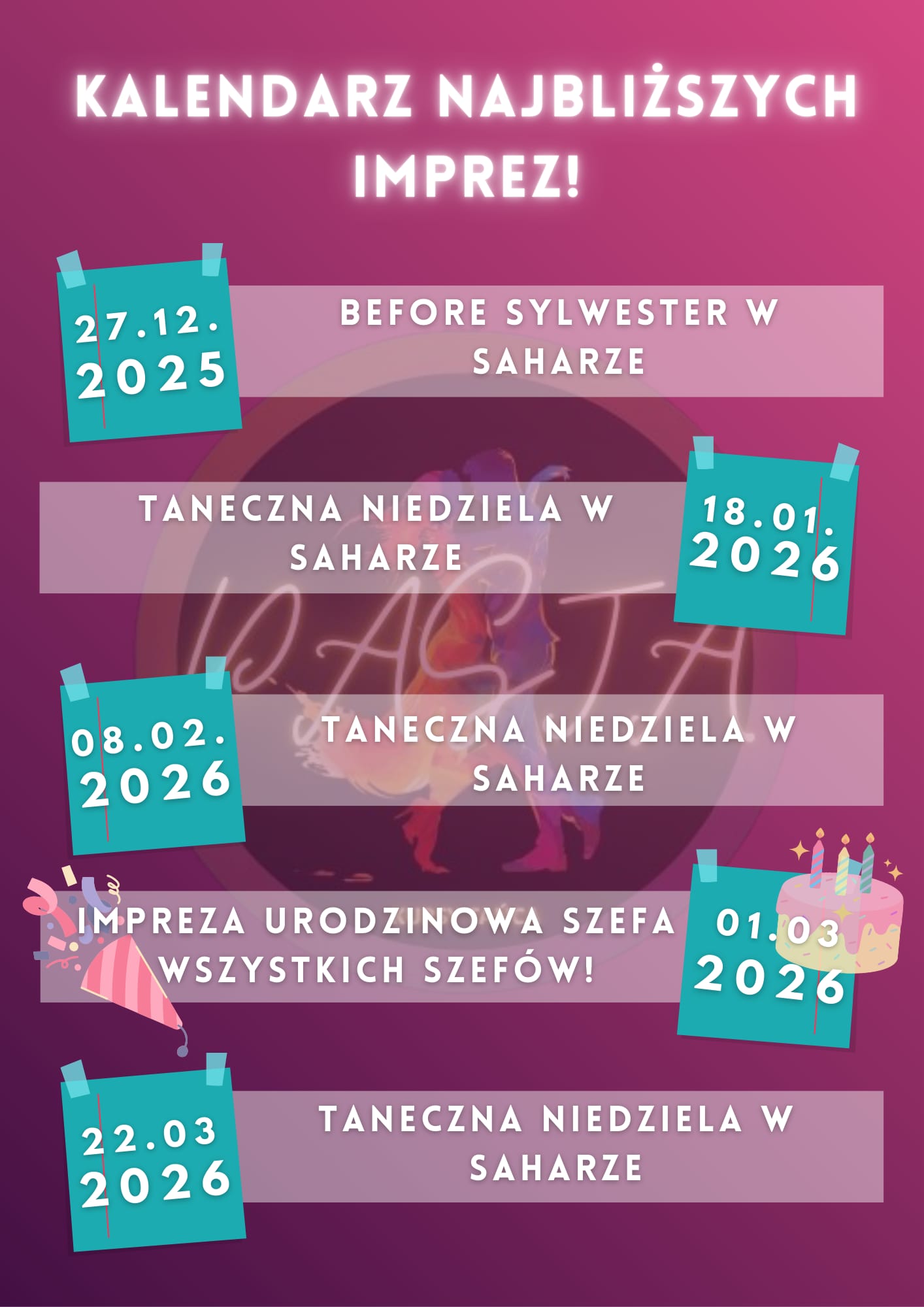 Nadchodzące Wydarzenia